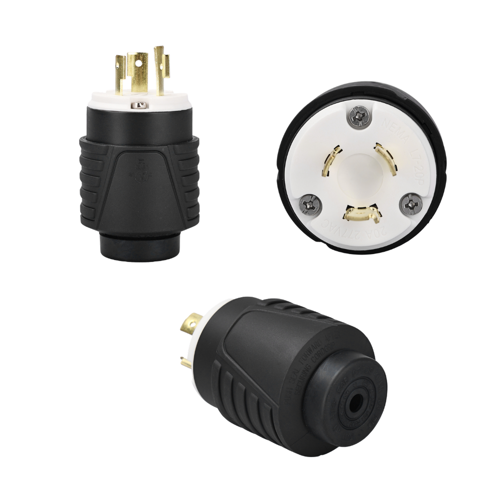 Electrineering 20A 277V NEMA L7-20P Twist Lock Plug 2331 UL Cord End