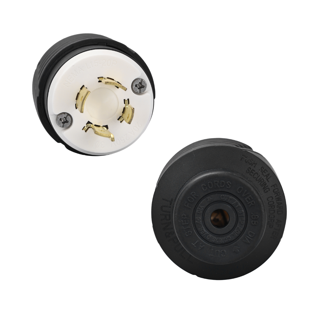 Electrineering 20A 250V 3PH NEMA L15-20P Twist Lock Plug 2421 UL