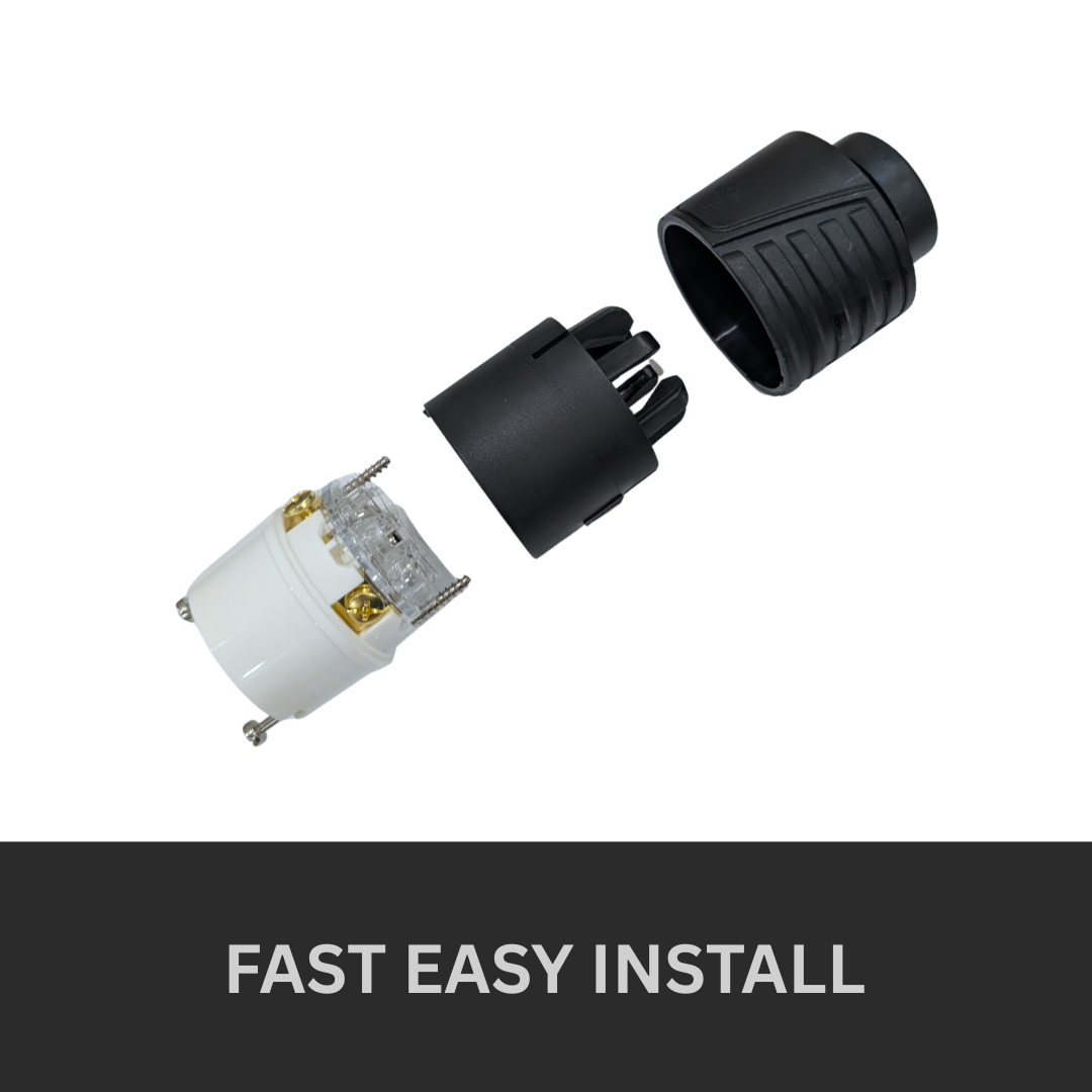 Electrineering 20A 250V 3PH NEMA L15-20R Twist Lock Connector 2423 UL