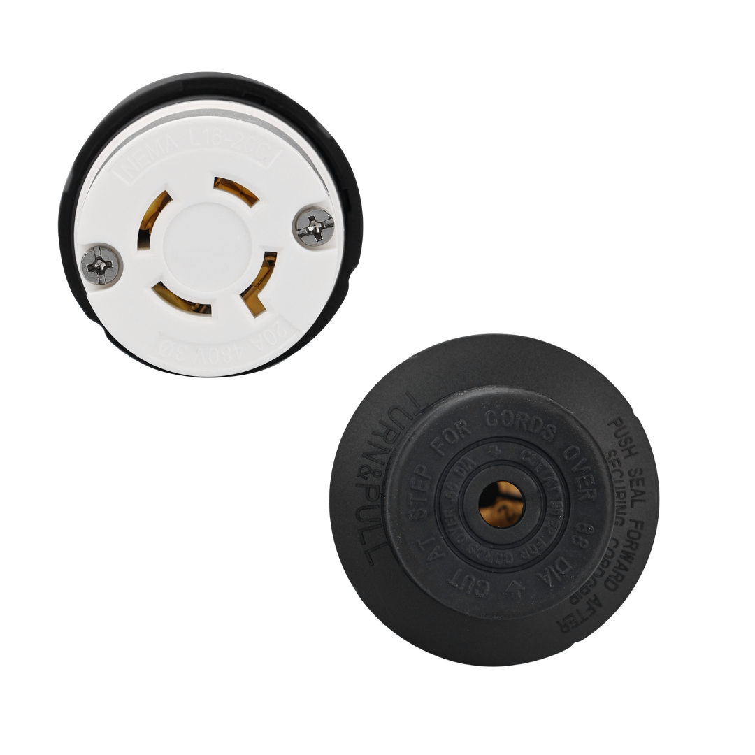 Electrineering 20A 480V 3PH NEMA L16-20R Twist Lock Connector 2433 UL