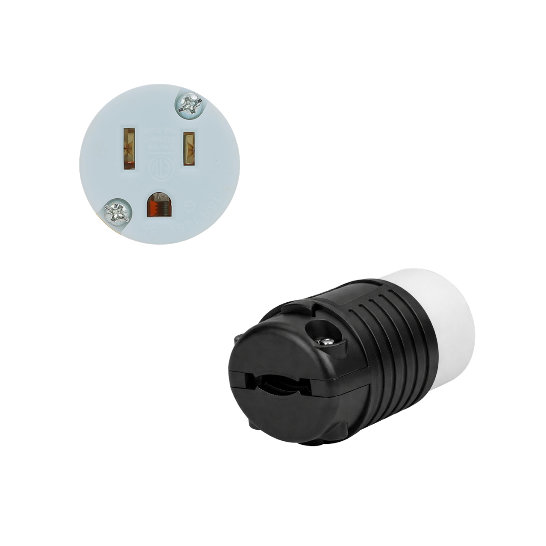 Electrineering™ 15-Amp, 125-Volt, NEMA 5-15R, 2P, 3W, Connector, Straight Blade, Industrial Grade, Grounding 5269C