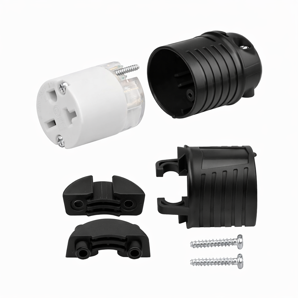 Electrineering 20A 250V NEMA 6-20R Female Connector 5469C ETL Cord End
