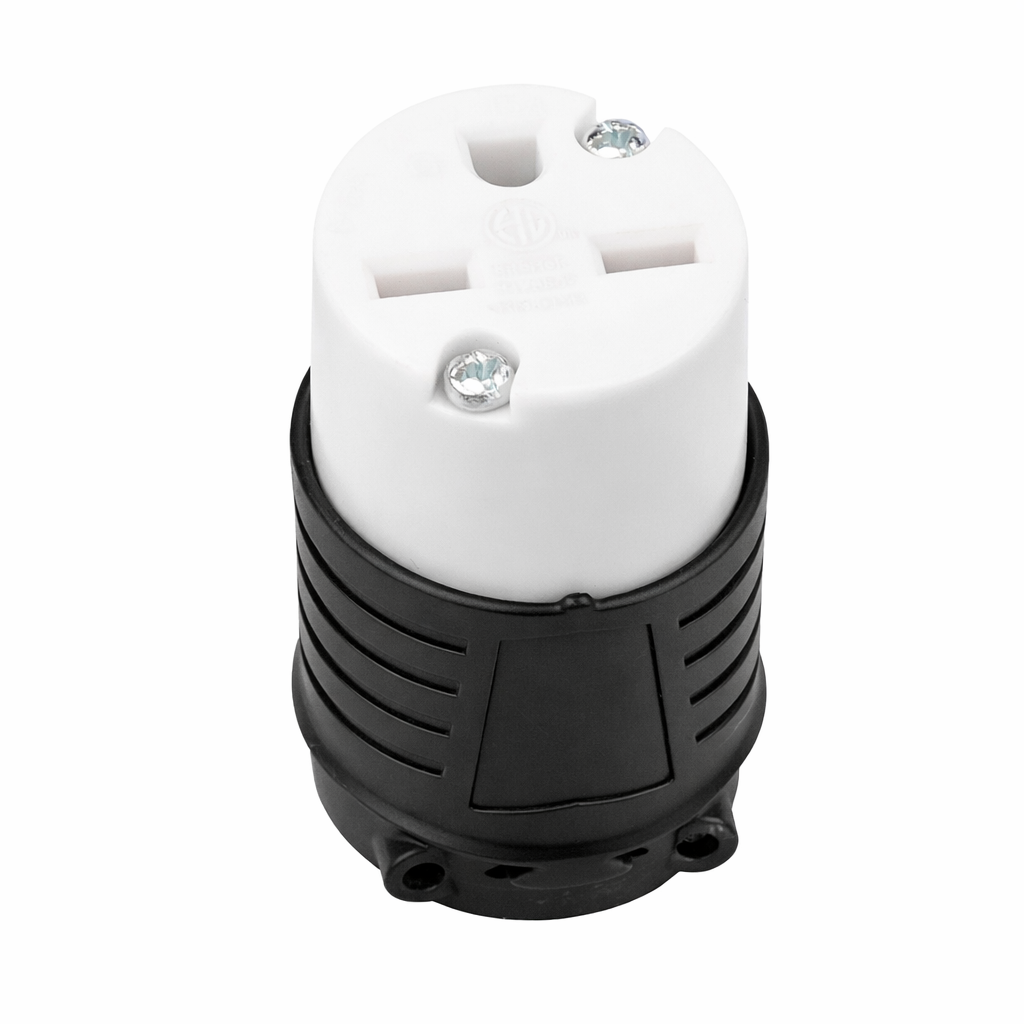 Electrineering™ 15 Amp, 250 Volt, NEMA 6-15R, 2P, 3W, Connector, Straight Blade, Industrial Grade, Grounding 5669C