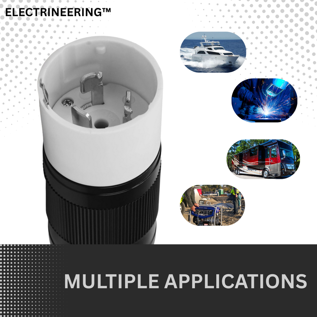 Electrineering 50A 125/250V CS6365C SS2-50P Twist Lock Plug ETL