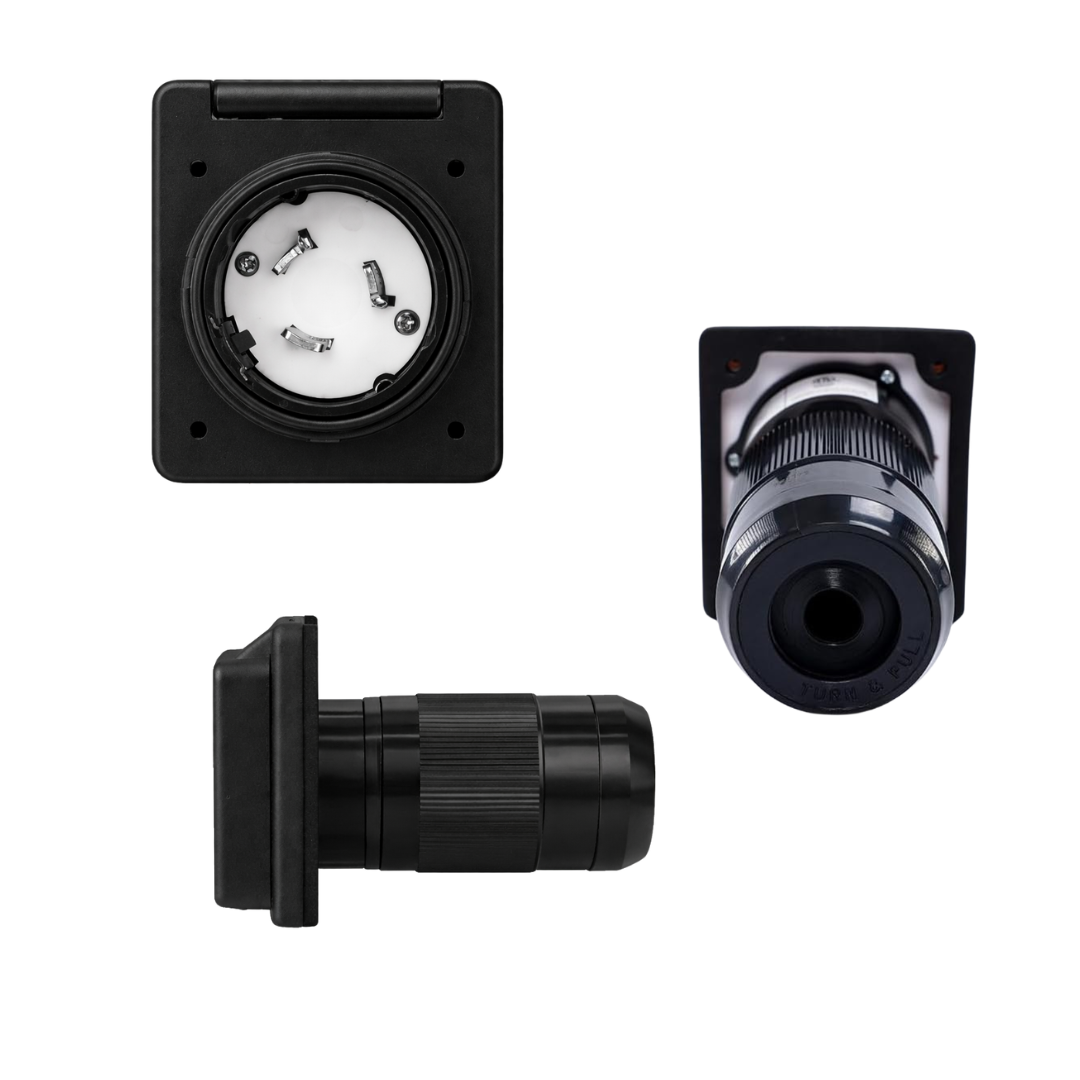 Electrineering 50A 125/250V SS2-50P Water Proof RV Power Inlet ETL