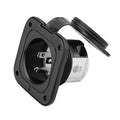 Electrineering™ 15 Amp, 125 Volt AC, NEMA 5-15P, 2P, 3W, Straight Blade Inlet, Heavy Duty, Grounding, Waterproof Cover, Black ETG-RM-RV155B