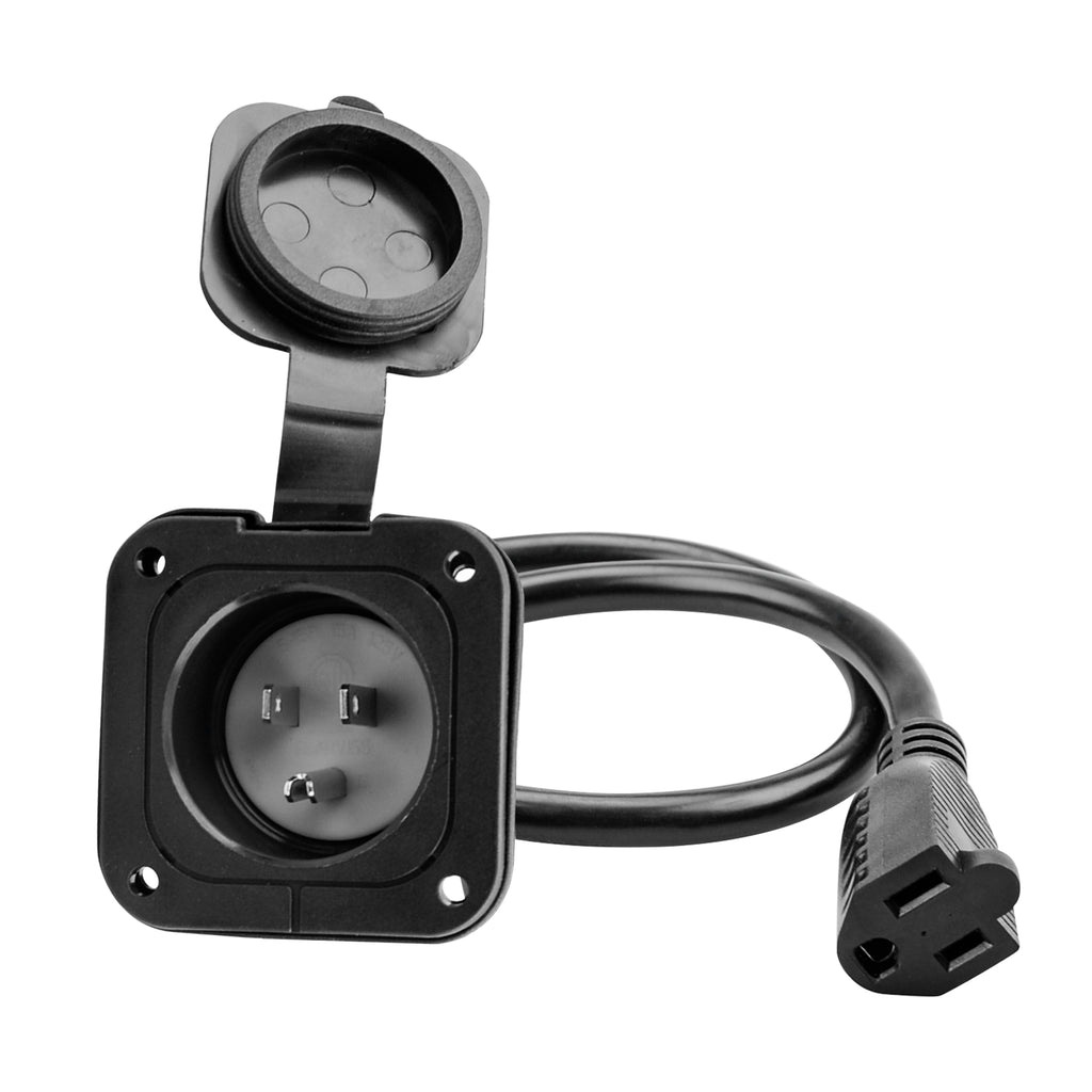 Electrineering 15A 125V NEMA 5-15P RV Shore Power Inlet ETL