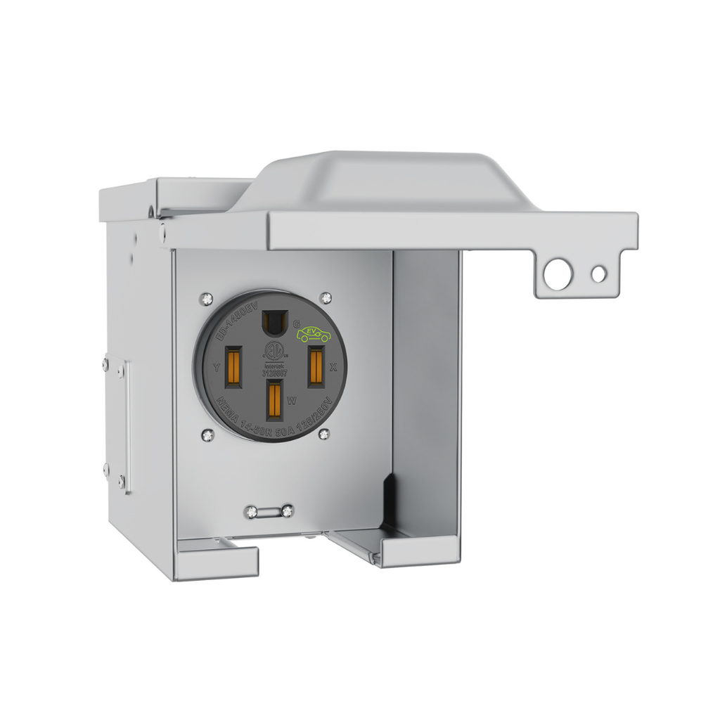Electrineering 50A 125/250V NEMA 14-50R RV EV Charging Outlet Box ETL
