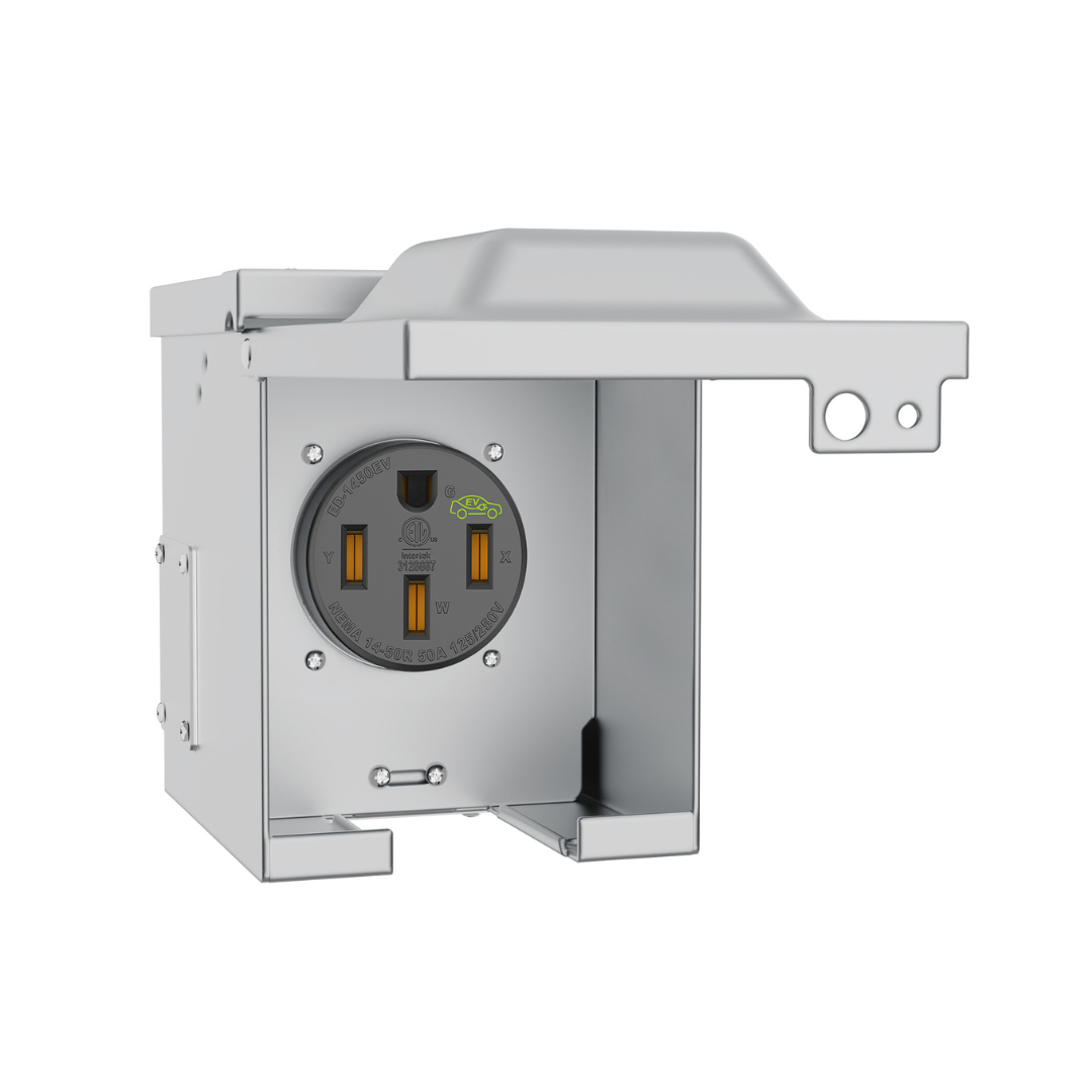 Electrineering 50A 125/250V NEMA 14-50R RV EV Charging Outlet Box ETL