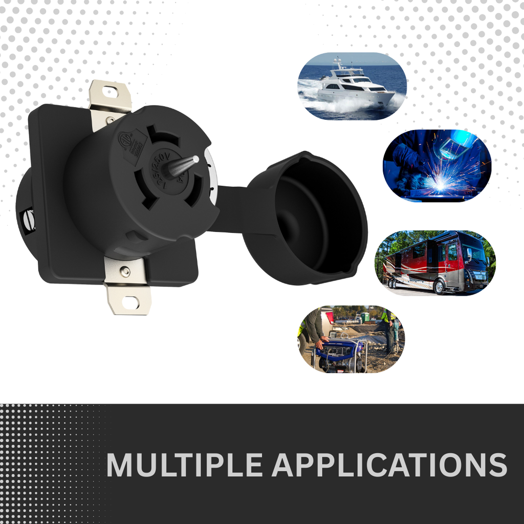 Electrineering 50A 125/250V CS6369 SS2-50R Twist Lock Receptacle ETL
